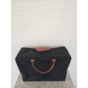 Longchamp le Pliage "Valise" Travel Bag Suitcase Black Brown